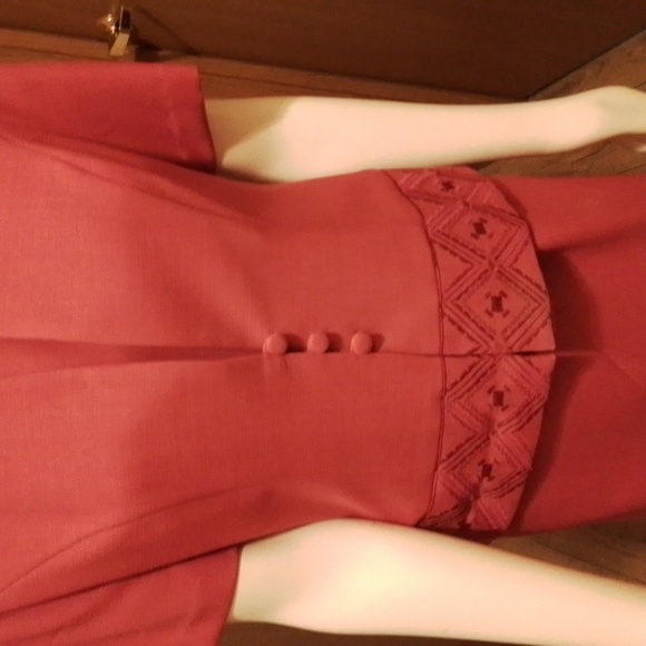 K Petite Collection 2- piece jacket dress, size 8P, in medium dusty rose. - Picture 3 of 7